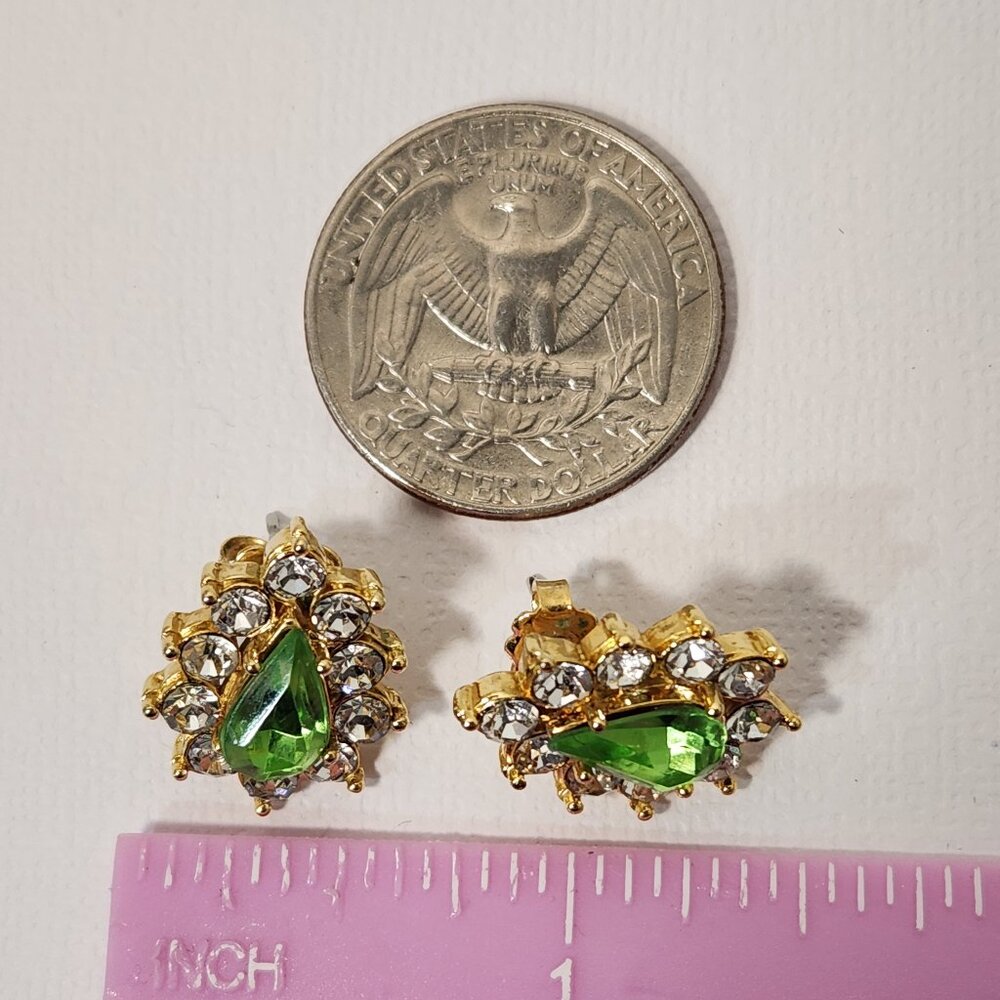 14K Pearl Necklace Bracelet & Earrings Complete Set Vintage Mint Peridot Avon - Picture 10 of 11